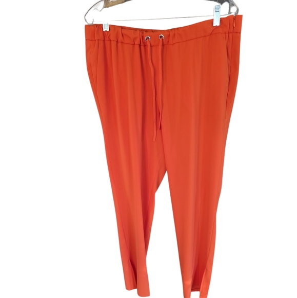 Akris Punto Women's Orange Cropped Ankle Pants - Picture 1 of 9